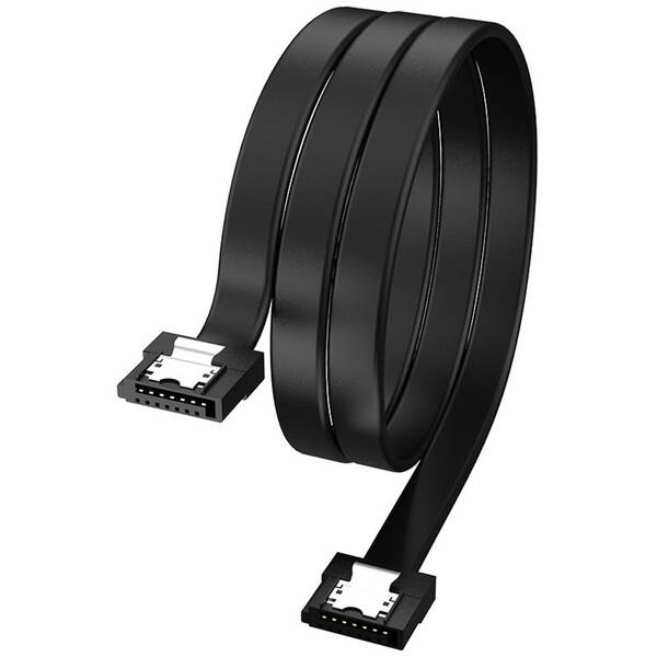 Kabel AKASA Super slim SATA  HDD/SSD 50cm černý

