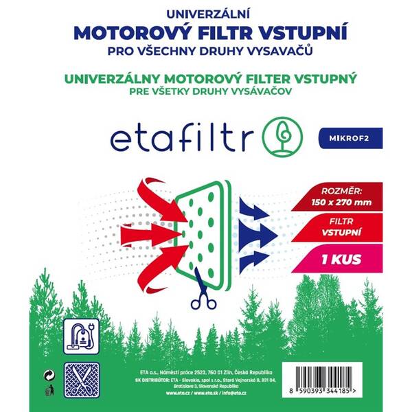 Filtr ETA MIKROF2 bílý

