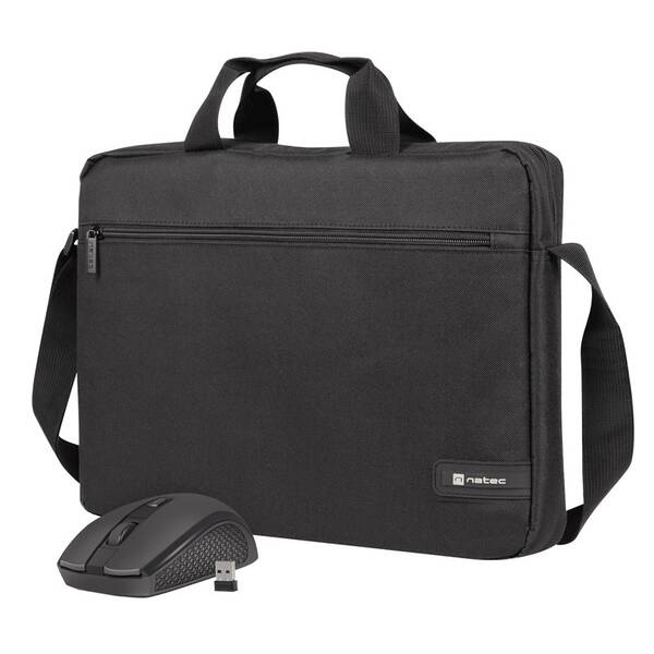 Brašna na notebook Natec 15,6" + WL mouse WALLAROO 2 černá

