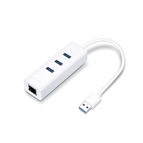 Síťová karta TP-Link UE330 USB 3.0/RJ45 + 3x USB 3.0 bílá


