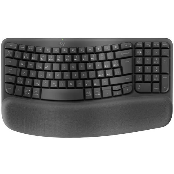Klávesnice Logitech Wave Keys, CZ/SK layout grafitová

