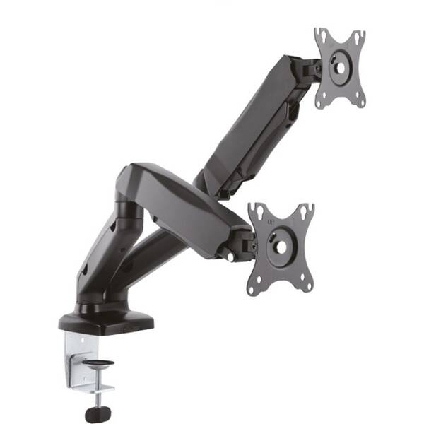 Držák Connect IT TwinArm Premium na 2 monitory 13" až 27", nosnost 2x 6,5 kg černý

