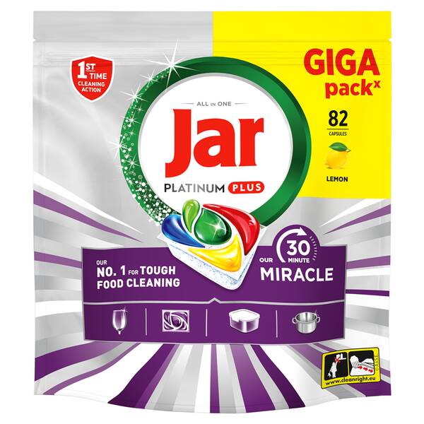 Kapsle do myčky Jar Platinum Plus 30 Minute Miracle (82 ks) 

