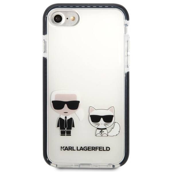 Kryt na mobil Karl Lagerfeld Karl and Choupette na Apple iPhone 7/8/SE2020/SE2022 bílý

