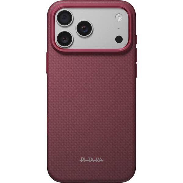 Kryt na mobil Pitaka Summa Argyle na Apple iPhone 18 Pro vínový

