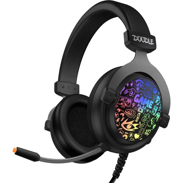 Headset Connect IT Doodle RGB černý

