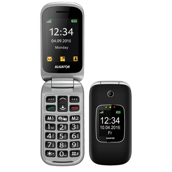 Mobilní telefon Aligator V650 Senior černá barva
