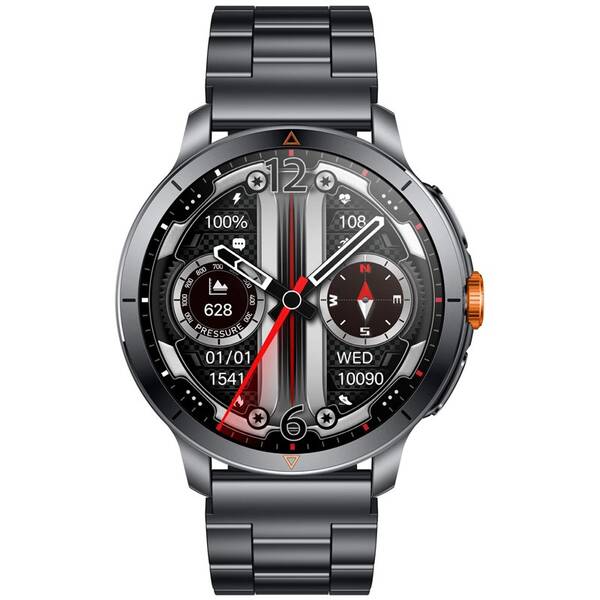 Chytré hodinky ARMODD Silentwatch 8 Pro GPS s kovovým řemínkem + silikonový řemínek černé


