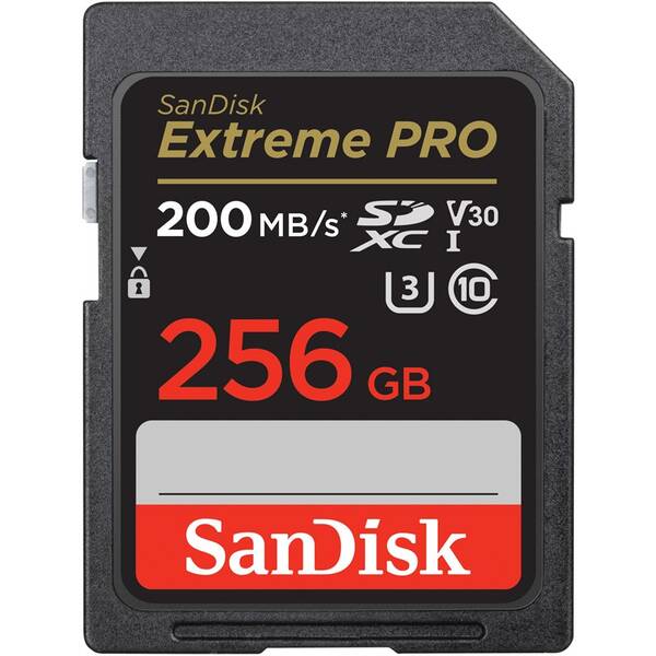Paměťová karta SANDISK 256GB UHS-I U3 (200R/140W) 

