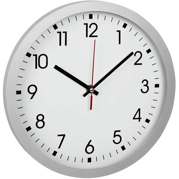 Nástěnné hodiny TFA 60.3035.02  stříbrný

