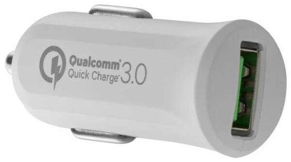 Autonabíječka Avacom CarMAX, 1x USB (3A), s funkcí rychlonabíjení QC 3.0 bílá

