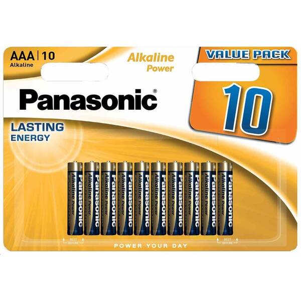 Baterie alkalická Panasonic AAA, LR03, blistr 10ks 

