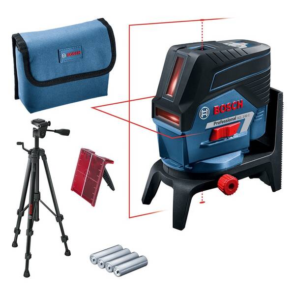 Křížový laser Bosch Professional GCL 2-50 C + RM 2 + BT150 (AA baterie) 

