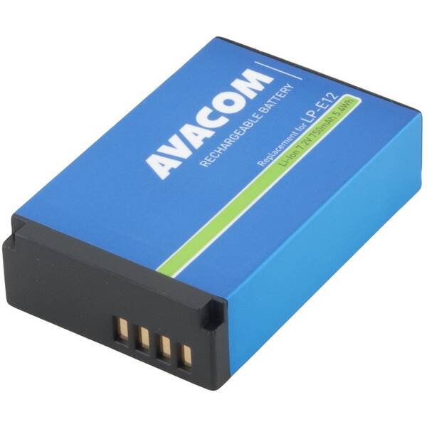 Baterie Avacom Canon LP-E12 Li-Ion 7.2V 750mAh 5.4Wh modrá

