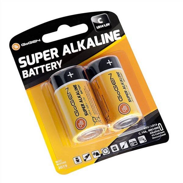 Baterie alkalická GoGEN C, LR14, blistr 2ks 

