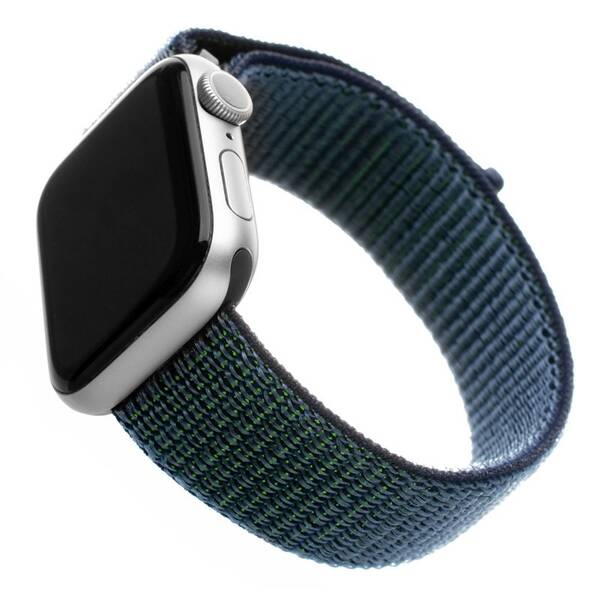Řemínek FIXED Nylon Strap na Apple Watch 38/40/41 mm - temně modrý 

