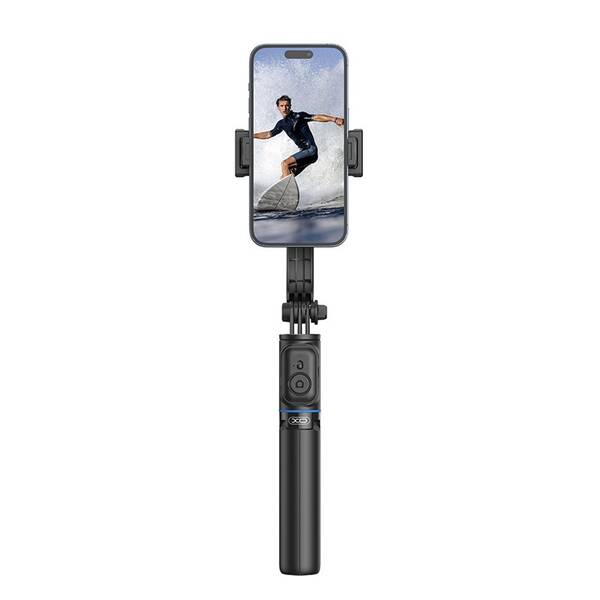 Selfie tyč XO SS13, Bluetooth + stativ, 106cm černá

