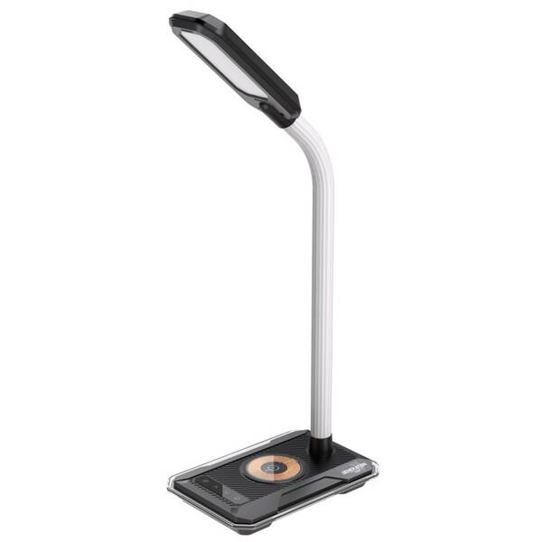 Stolní LED lampička IMMAX GAMER RGB, Qi nabíjení černá

