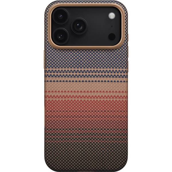 Kryt na mobil Pitaka Aramid UltraGuard Sunset na Apple iPhone 17 Pro hnědý/oranžový

