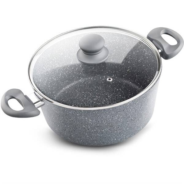 Hrnec s poklicí Lamart Stone 2,3 l (LT1005) šedý

