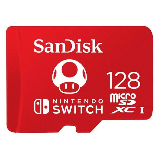 Paměťová karta SANDISK Micro SDXC 128GB UHS-I U3 (V30) pro Nintendo Switch (100R/90W) 

