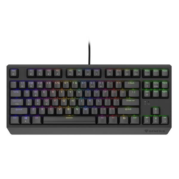 Klávesnice Genesis THOR 230, TKL, RGB, Outemu Brown, US layout černá

