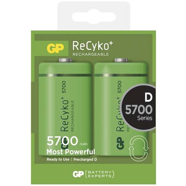 Baterie nabíjecí GP D, HR20, 5700mAh, Ni-MH, krabička 2ks 

