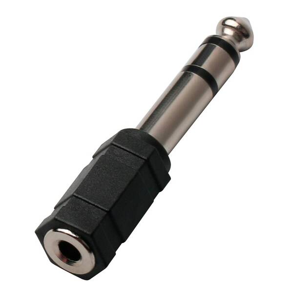 Redukce GoGEN 6,3mm/3,5mm jack, stereo černá

