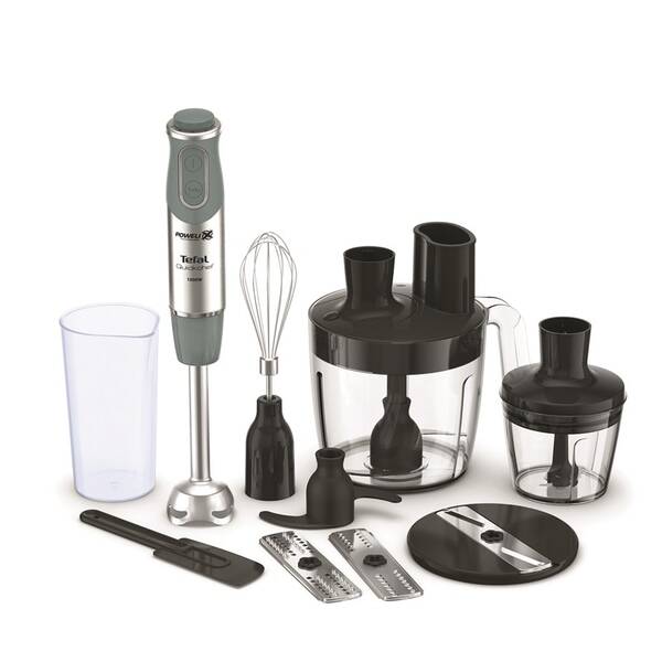 Ponorný mixér Tefal QUICKCHEF QUARTZITE HB65LD38 šedý/nerez

