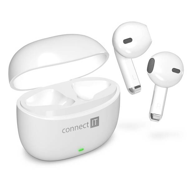 Sluchátka Connect IT True Wireless SonicBass bílá

