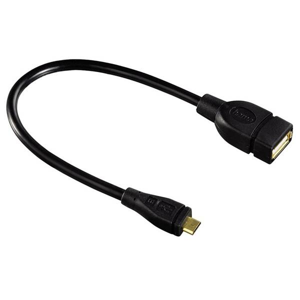 Kabel Hama USB/micro USB, OTG černý


