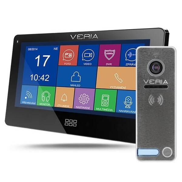 Dveřní videotelefon VERIA set videotelefonu VERIA 7077C + VERIA 230 černý

