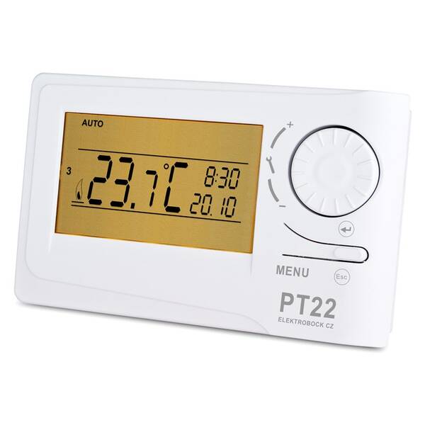 Termostat Elektrobock PT22 bílý

