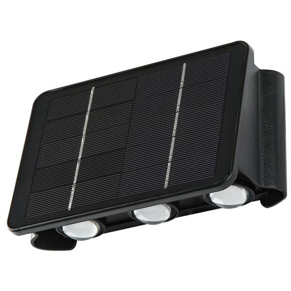 Nástěnné svítidlo IMMAX WALL-5, solární, se světelným čidlem, 2 W černé

