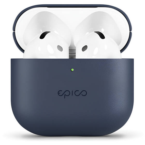 Pouzdro Epico Leather pro Apple AirPods 4 modré

