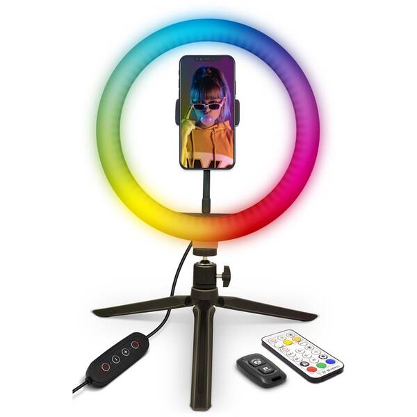 Světlo YENKEE YSM 710 LED Ring držák telefonu 
