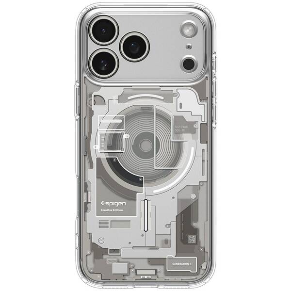 Kryt na mobil Spigen Ultra Hybrid MagSafe Zero One na Apple iPhone 17 Pro šedý/průhledný

