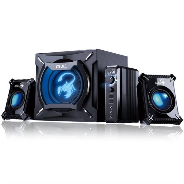 Reproduktory Genius SW-G 2.1 2000, Verze II. černé/modré

