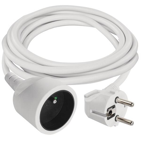 Kabel prodlužovací EMOS 1x zásuvka, 2m bílá


