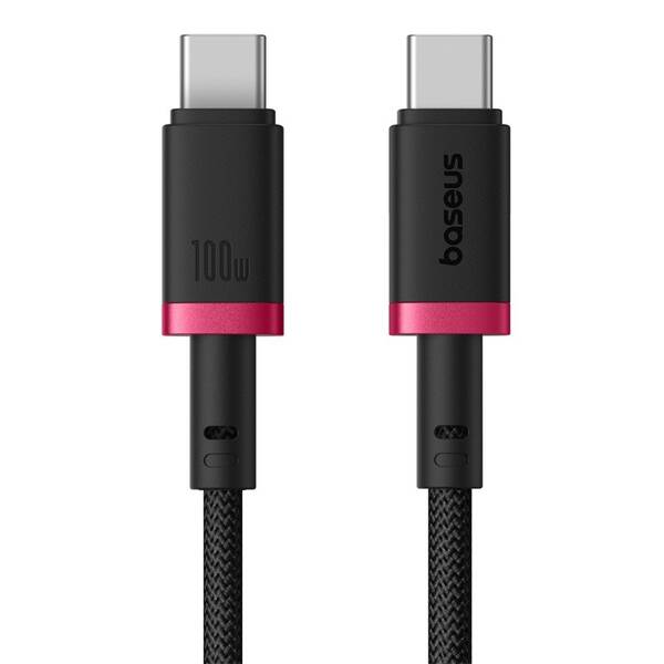 Kabel Baseus Dura USB-C/USB-C, 100W, 2m černý/červený

