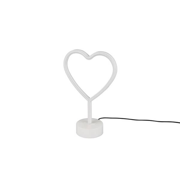 Stolní lampička Reality HEART Table lamp bílá

