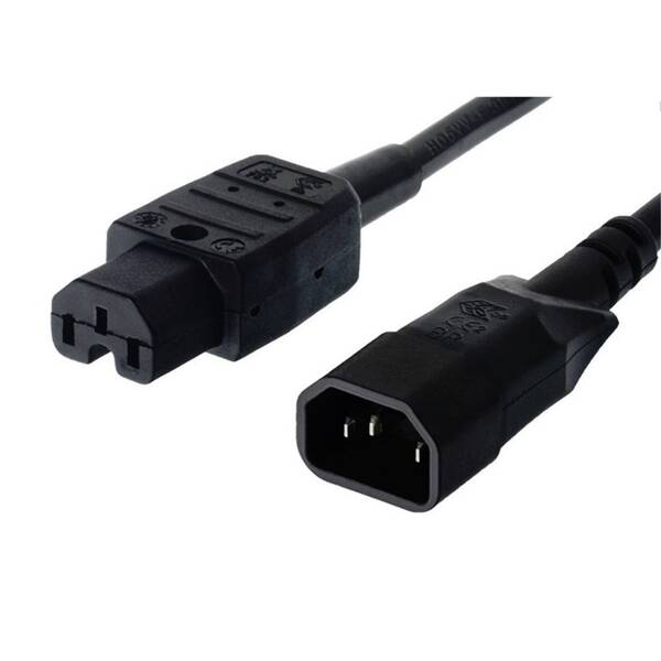 Kabel PremiumCord síťový prodlužovací, IEC320 C14 - C15, 2m 

