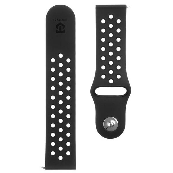 Řemínek Tactical Double (22 mm), silikonový černý

