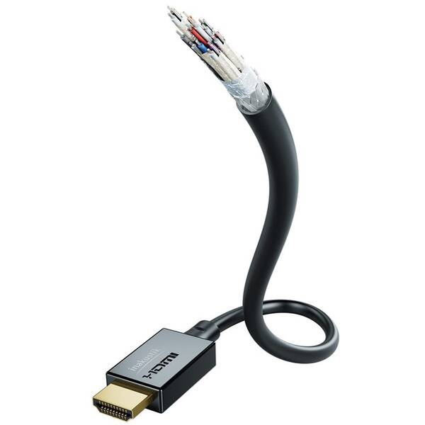 Kabel InAkustik Star II, HDMI 2.1 Ultra High Speed, délka 1m černá barva
