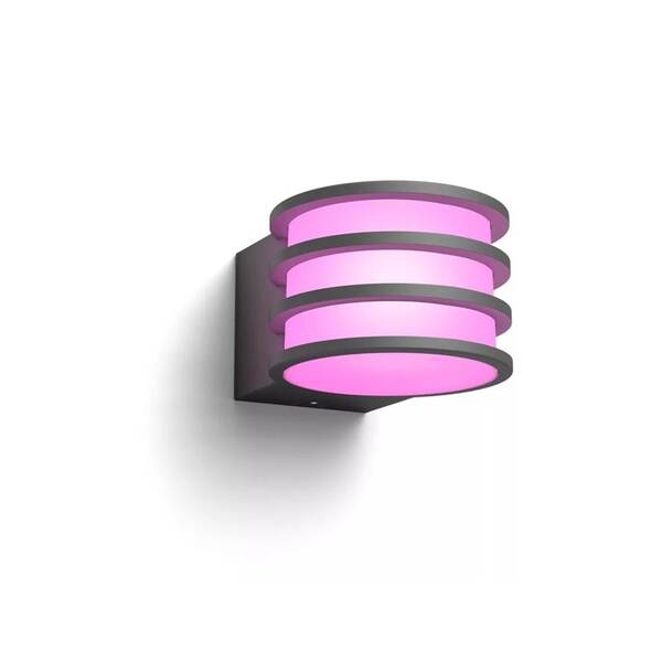 Venkovní svítidlo Philips Lucca Hue wall lantern A60 WCA tmavě šedé

