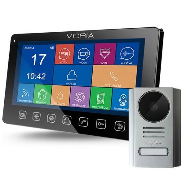 Dveřní videotelefon VERIA set videotelefonu VERIA 7076C + VERIA 229 černý

