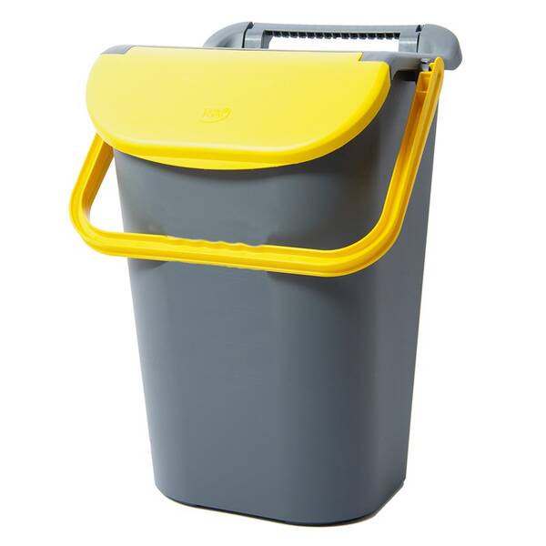 Odpadkový koš na tříděný odpad Belli E Forti BF37250, 40 l šedý/žlutý

