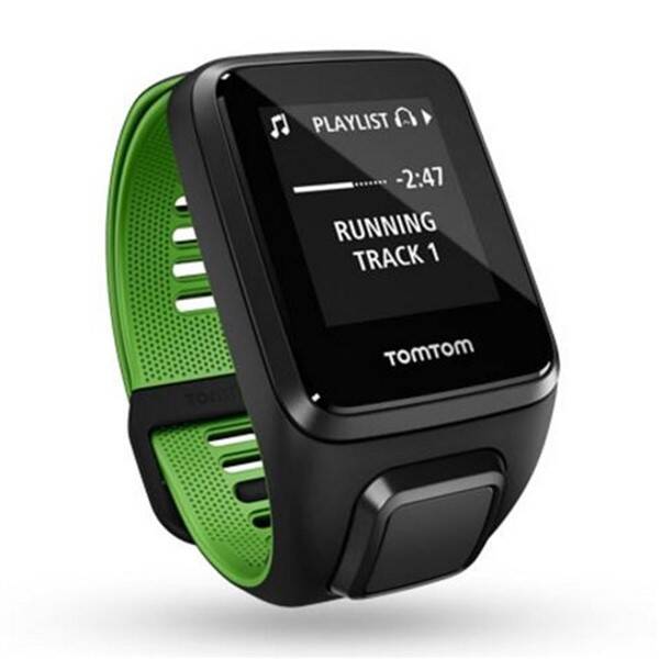 Chytré hodinky Tomtom Runner 3 Cardio + Music (L) černé/zelené

