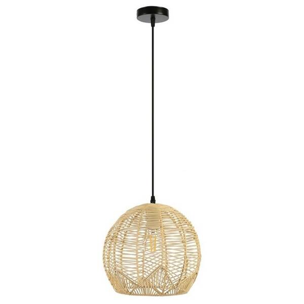 Závěsné svítidlo IMMAX BOHO PELO, D30cm, E27, přírodní ratan černé/hnědé

