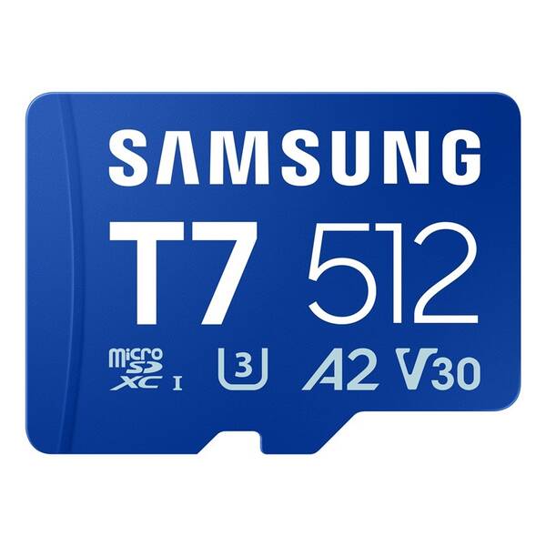 Paměťová karta Samsung T7 MicroSDXC 512GB UHS-I U3 (170R) modrá

